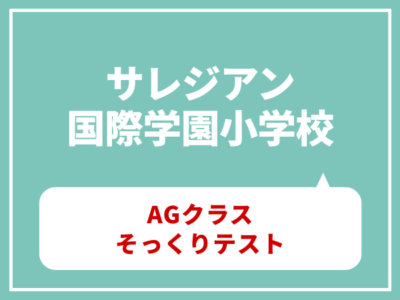 サレジアン国際学園小学校（AGクラス）そっくりテスト　7月25日（土）